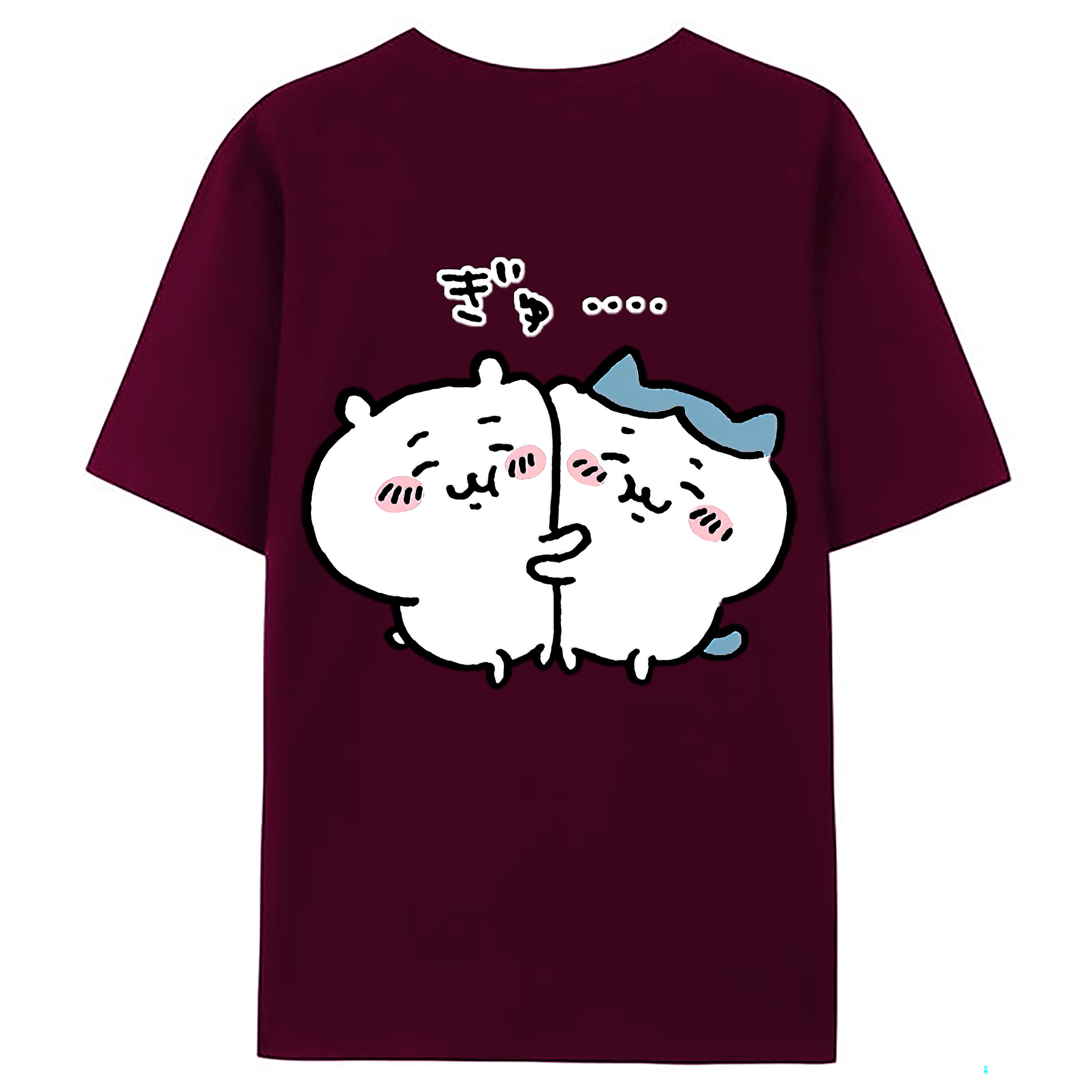 （画像用） ちいかわ ハチワレ Chii-kawa hachiware レディース半袖Tシャツ(バックプリント)